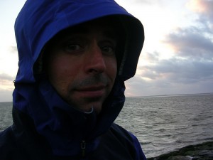 Jeremy in the wind on the North Sea